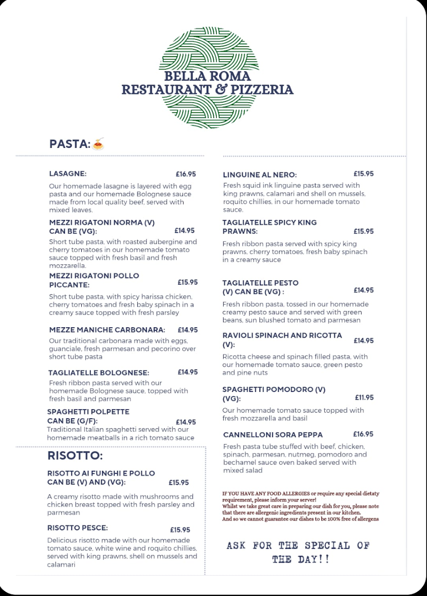 Menu Bella Roma Restaurant & Pizzeria-5