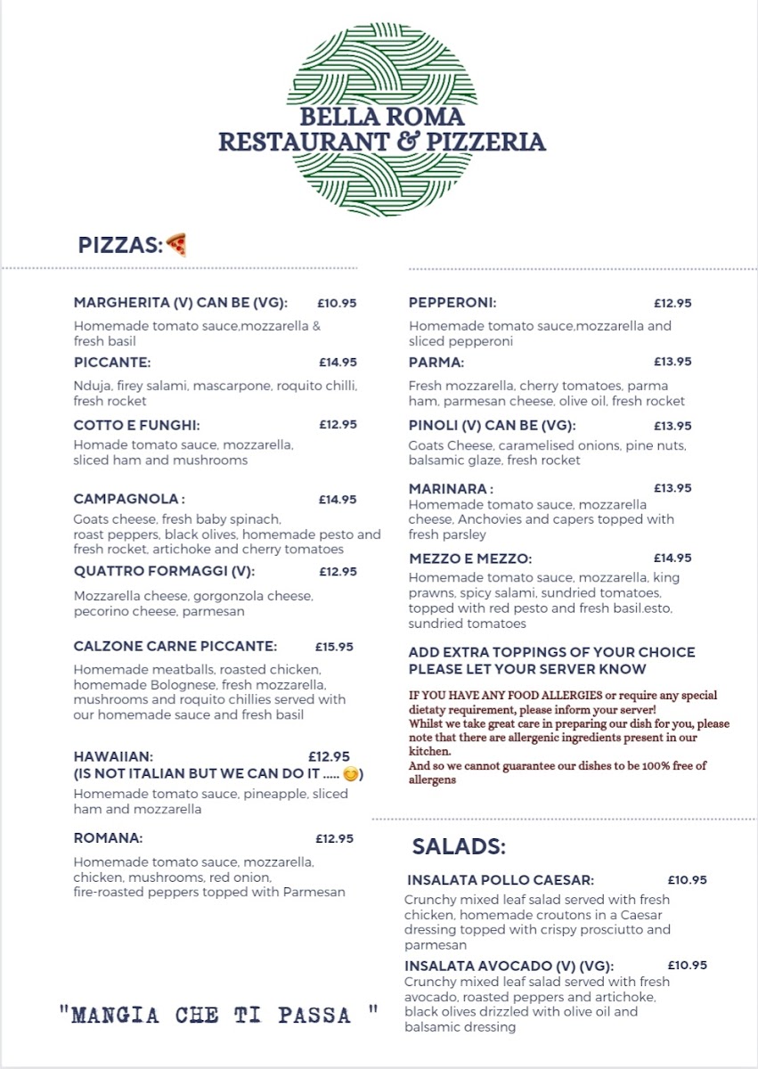 Menu Bella Roma Restaurant & Pizzeria-9